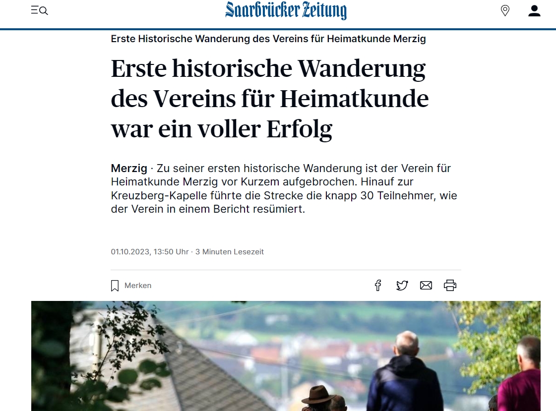 Erste historische Wanderung des Vereins für Heimatkunde war ein voller Erfolg