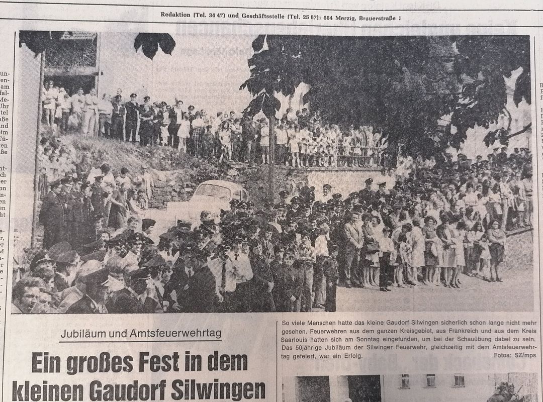 Großes Fest im kleinen Gaudorf Silwingen 1972.