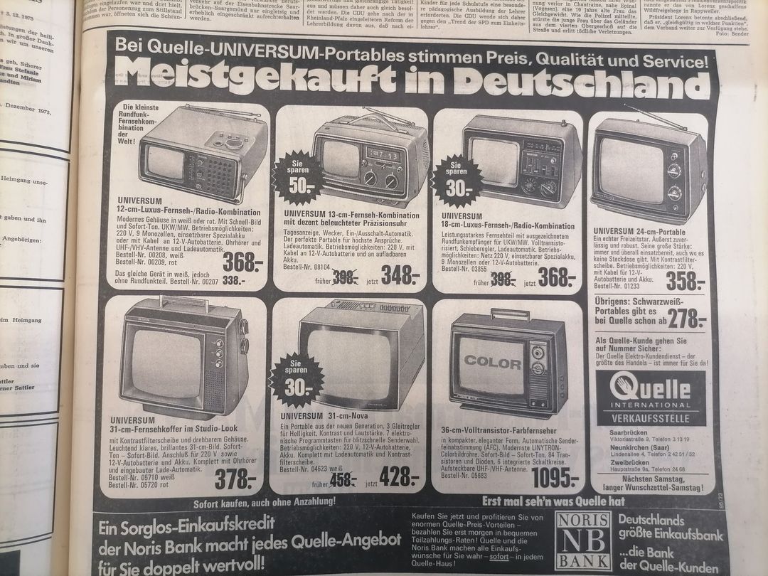 Werbung 1973