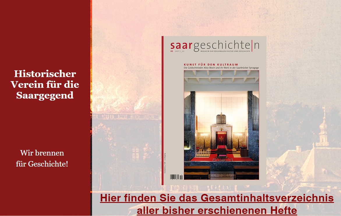 Hier findet man das Gesamtinhaltsverzeichnis der „Saargeschichten“ als Tabelle.