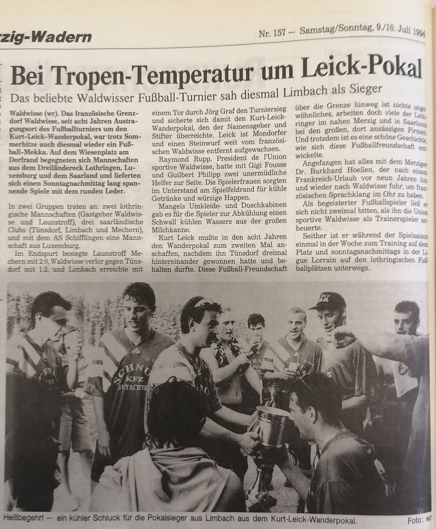 Achter Kurt Leick Pokal in Waldwisse 1994