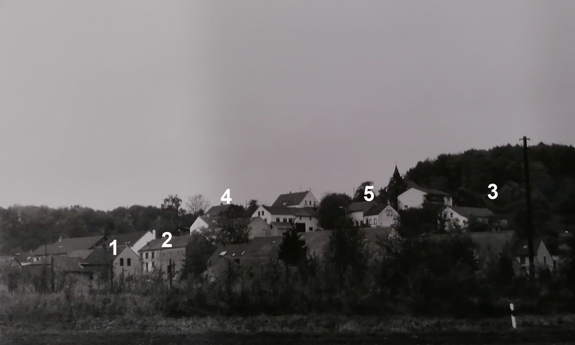 Blick auf Silwingen 1986. Bürgerarchiv Merzig.