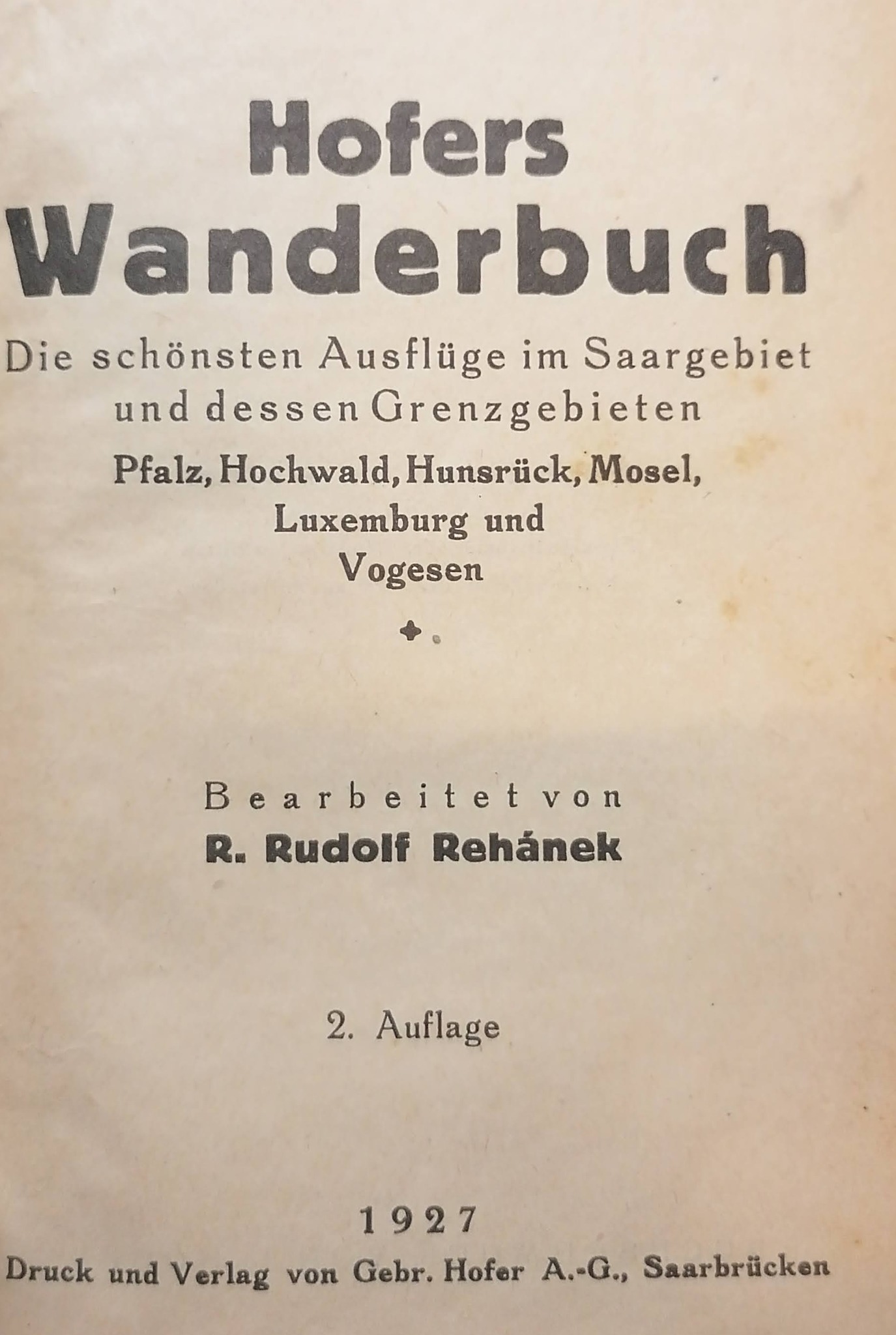 Wanderungen um Merzig 1927, mit der Biereiche