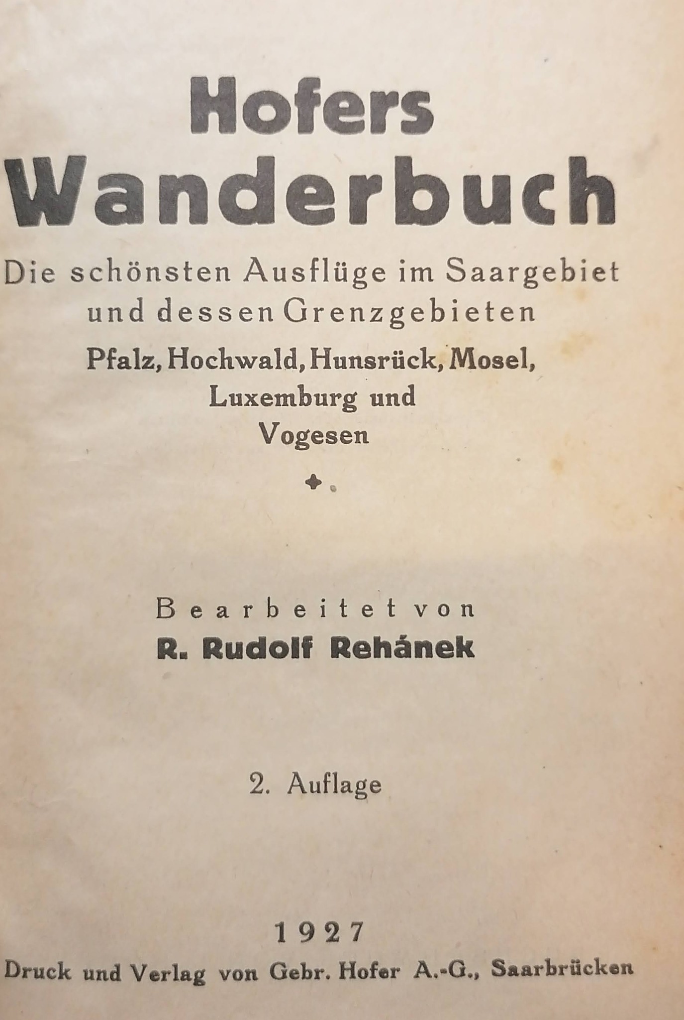 Hier zwei Touren um Merzig mit Erwähnung 1927