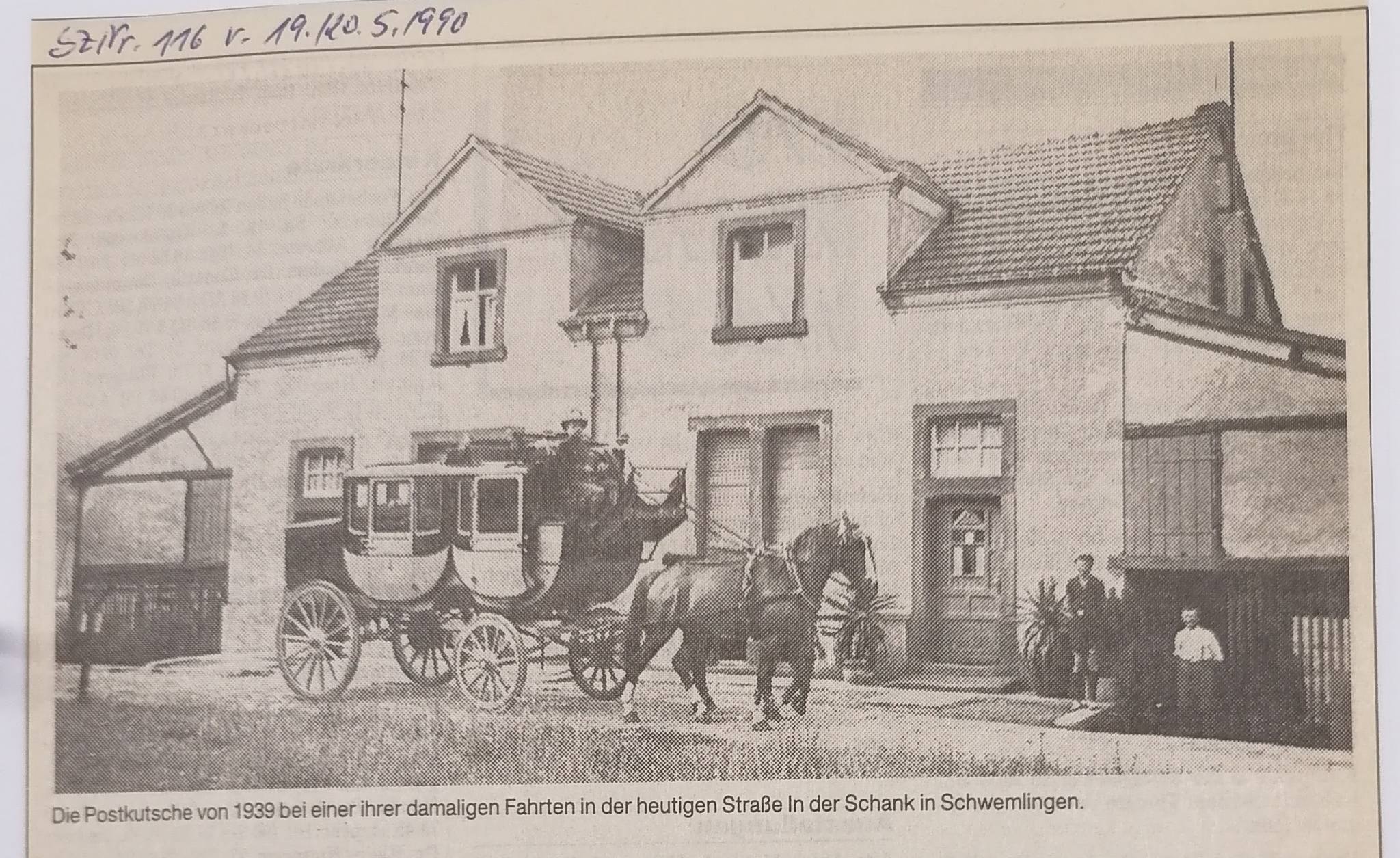 18 Juni 1939 Eröffnung der Pferdepost Merzig-Steinbach.