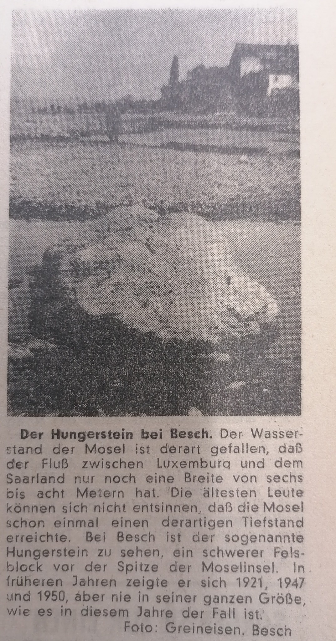 Der Hungerstein von Besch.