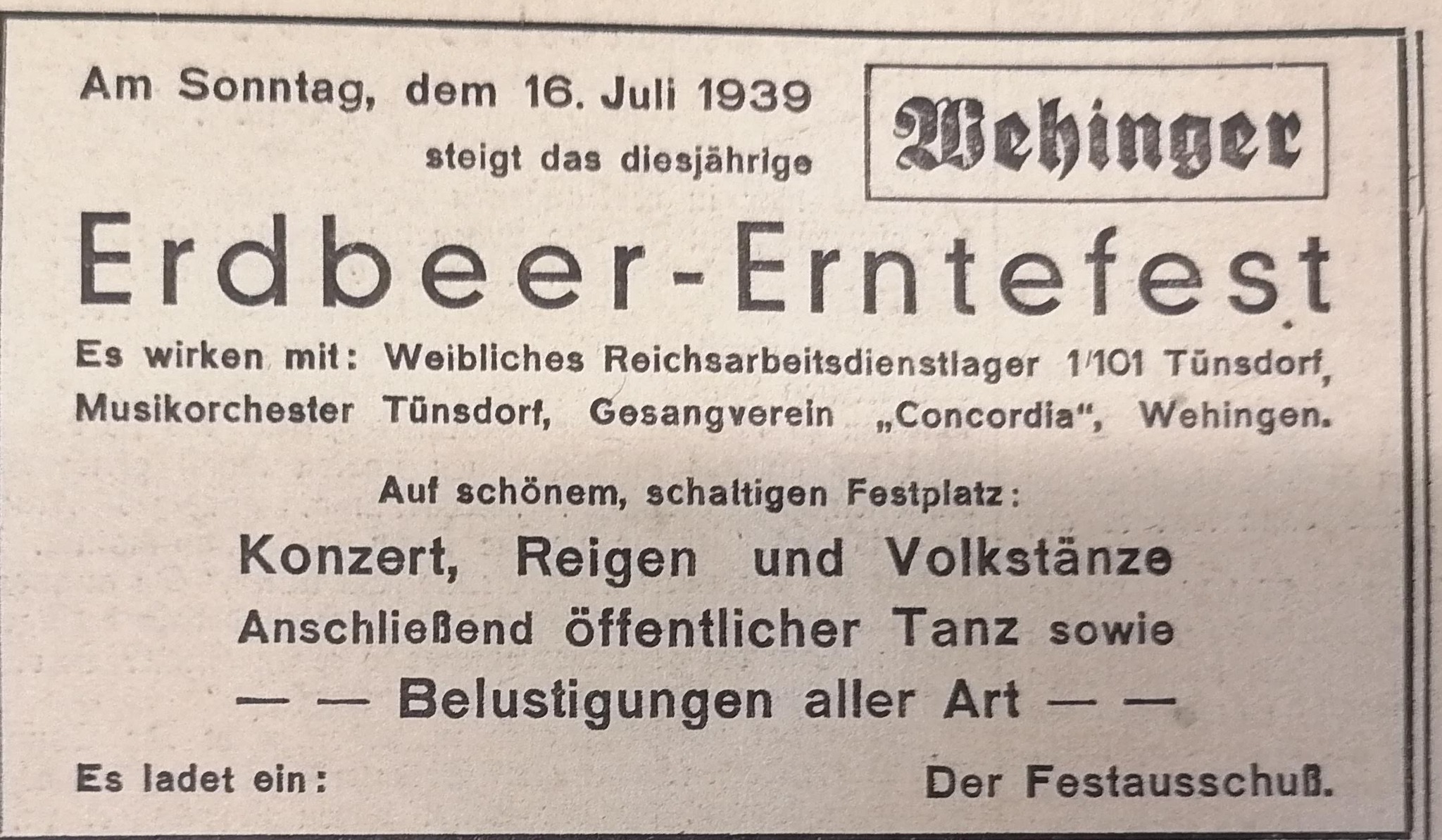 Erdbeerfest Wehingen