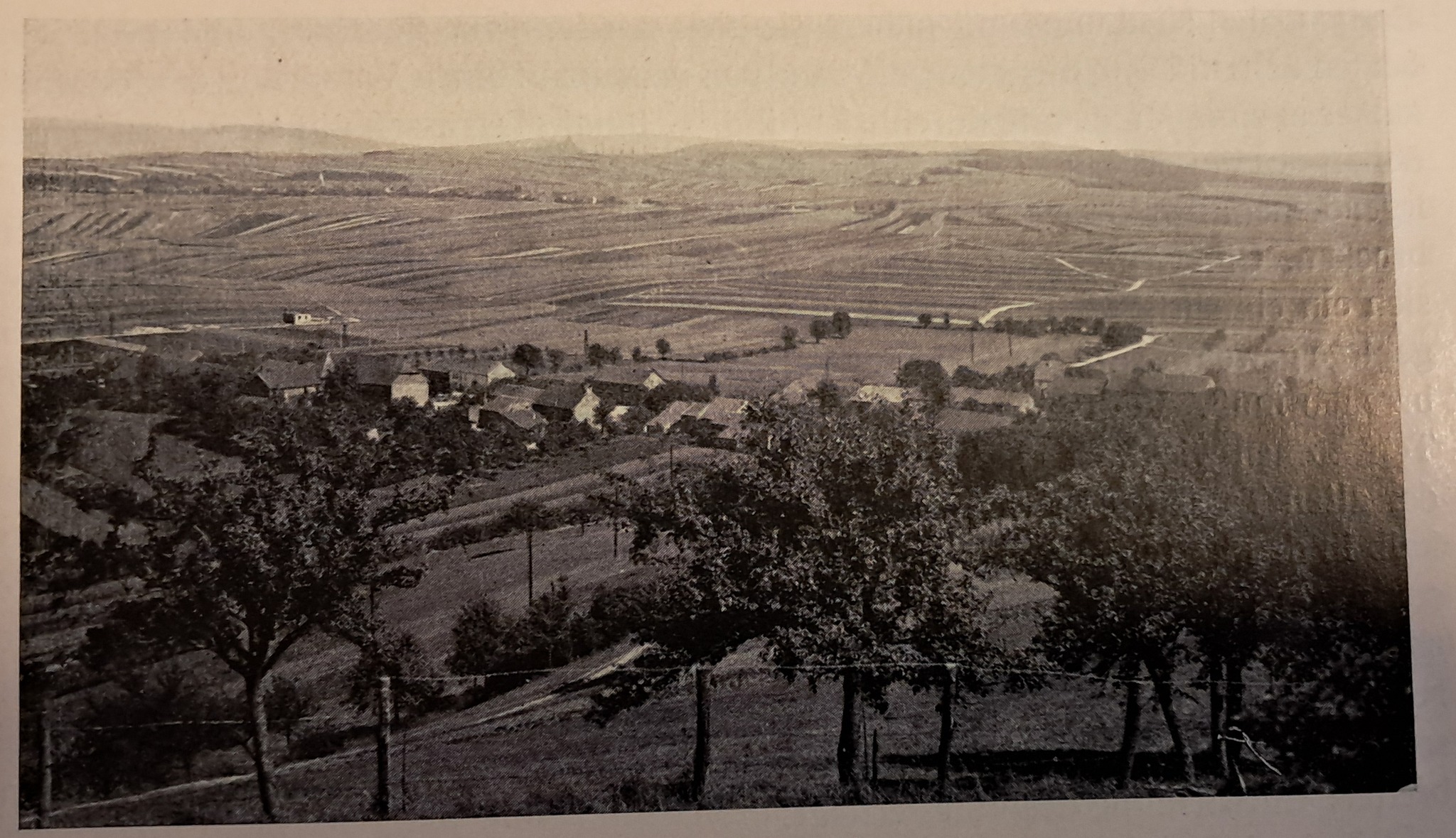Blick von Oberfelsberg. Foto ungefähr 100 Jahre alt