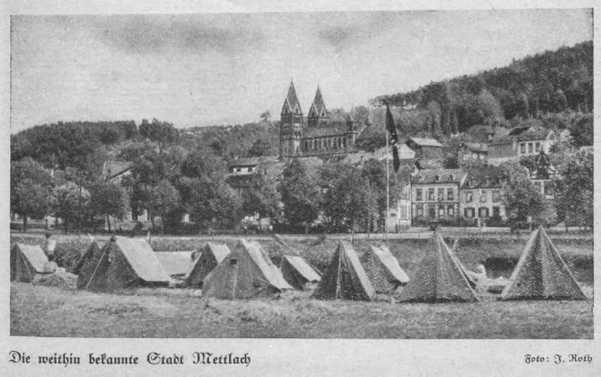 1936 Blick auf die Mettlacher Kirche.