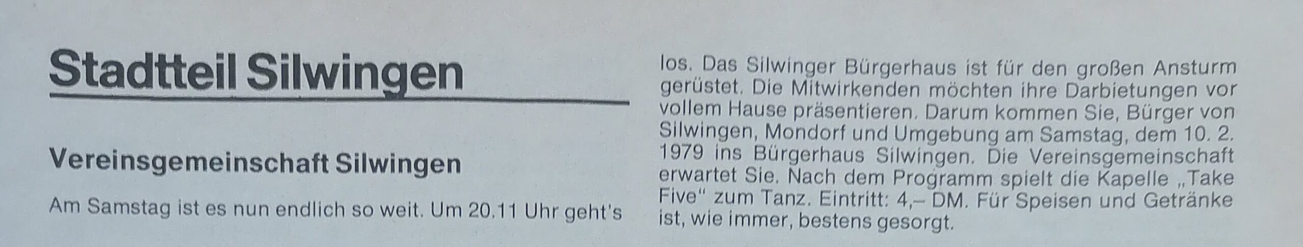 Frühere Fastnachts Veranstaltungen