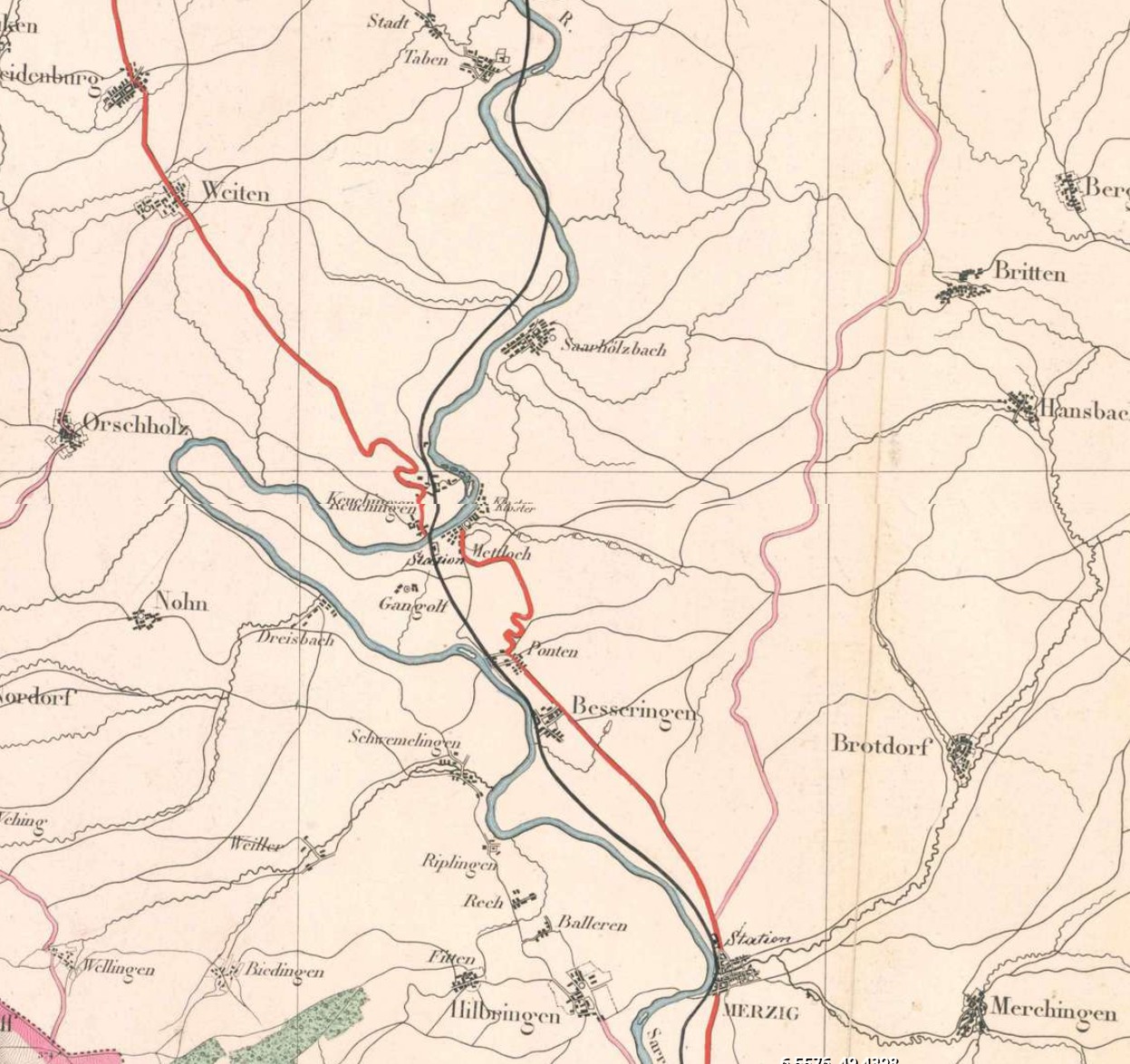 Die Lütticher Straße in „Merzig“