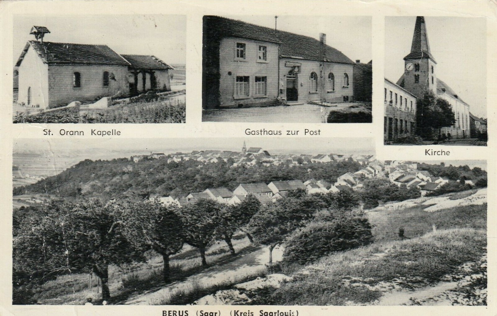Alte Postkarte von Berus