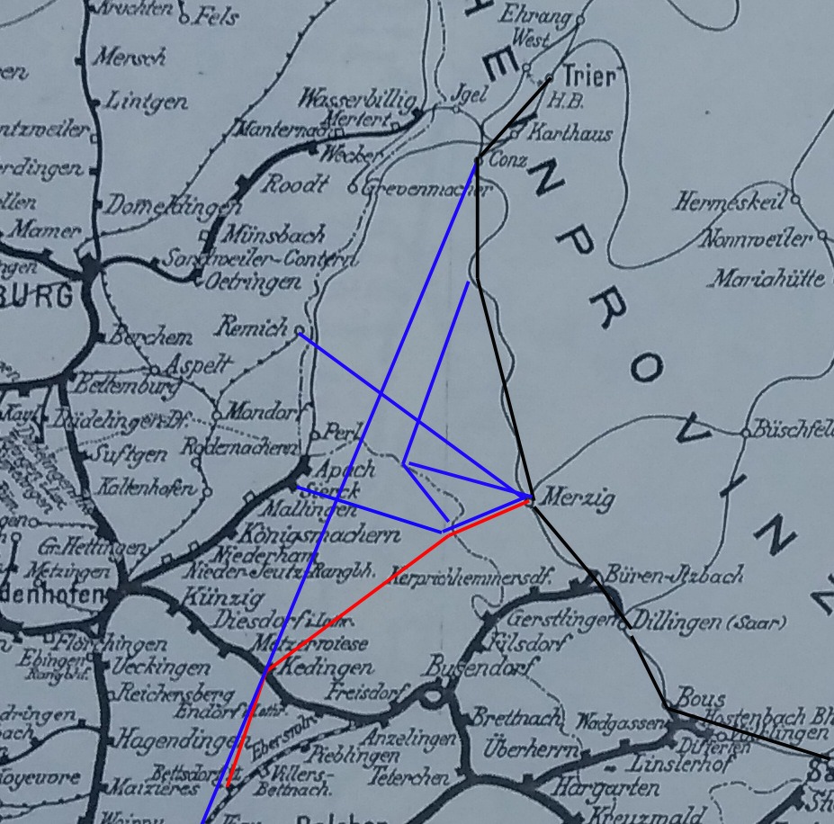 Geplante Bahnprojekte um 1900