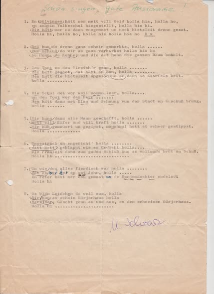 Vereiner, Gäscht genn en und aus, en dem scheeinen Bürjerhaus“