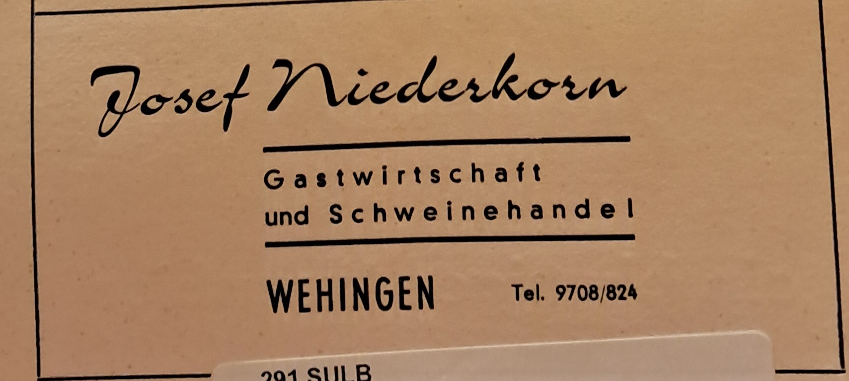 Weiter mit Werbung aus dem Wehingen des Jahres 1964