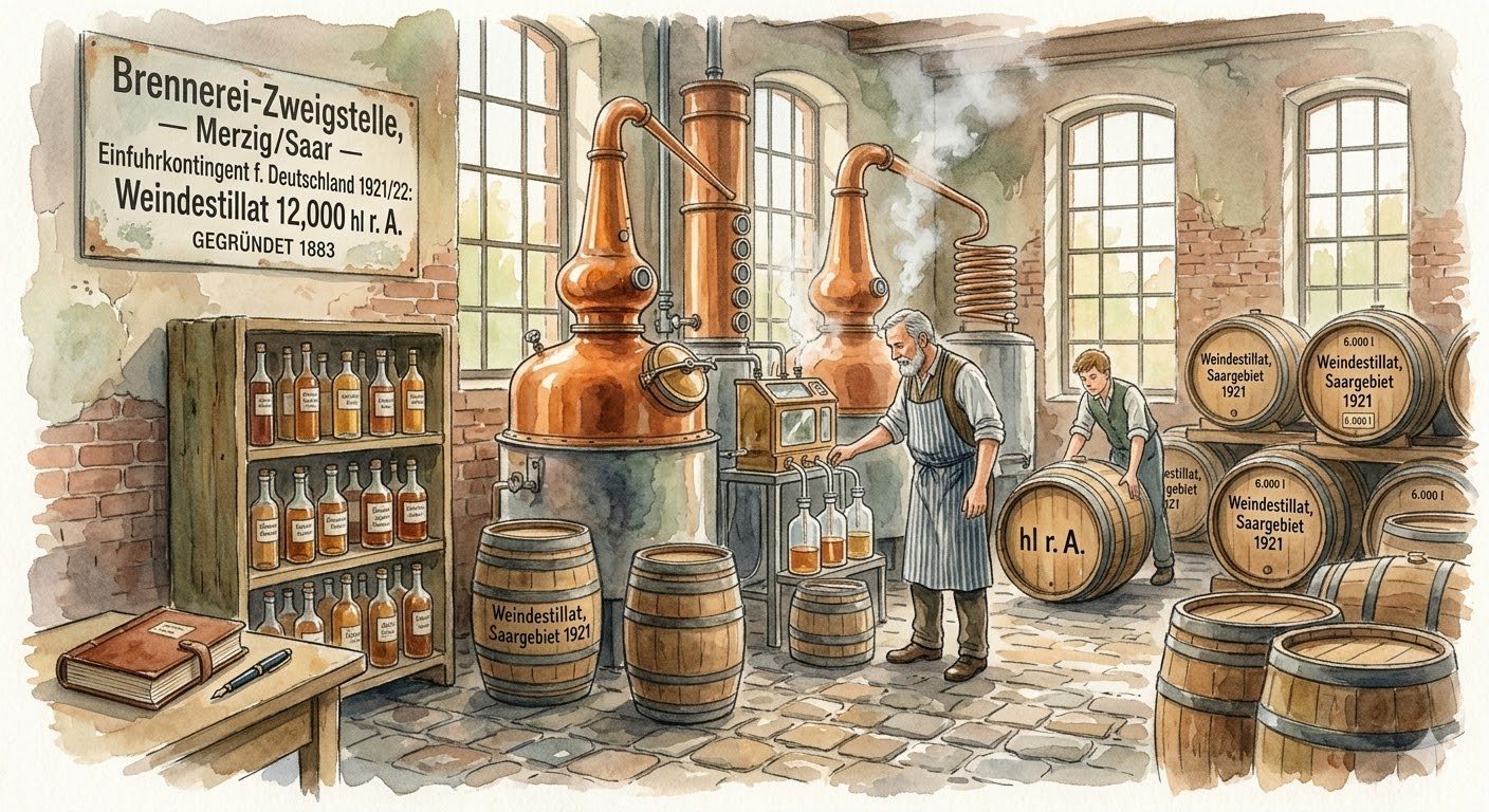 Brennereigewerbe im Saarland 1921