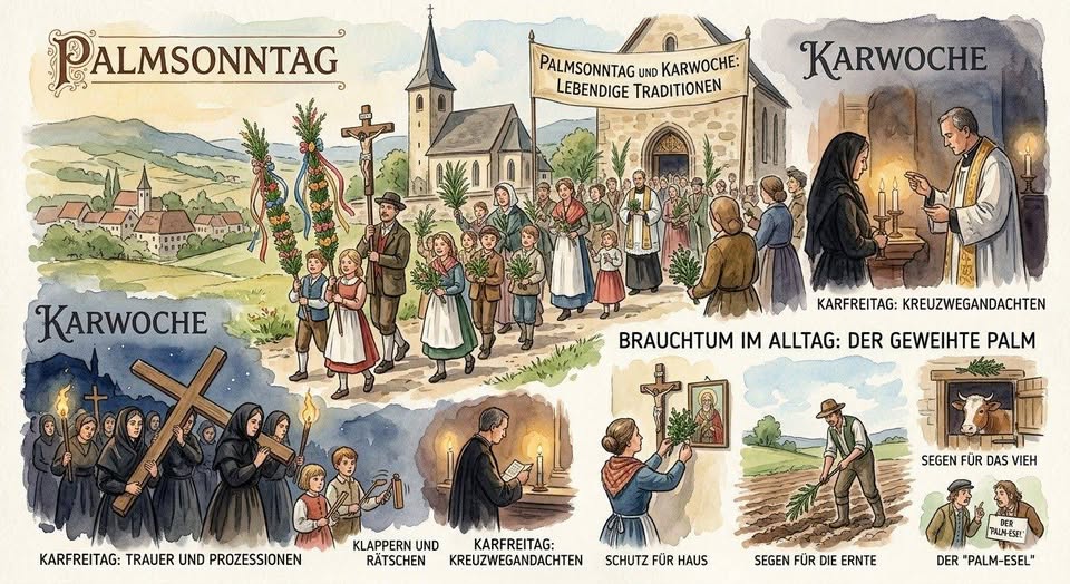 Palmsonntag und Karwoche früher