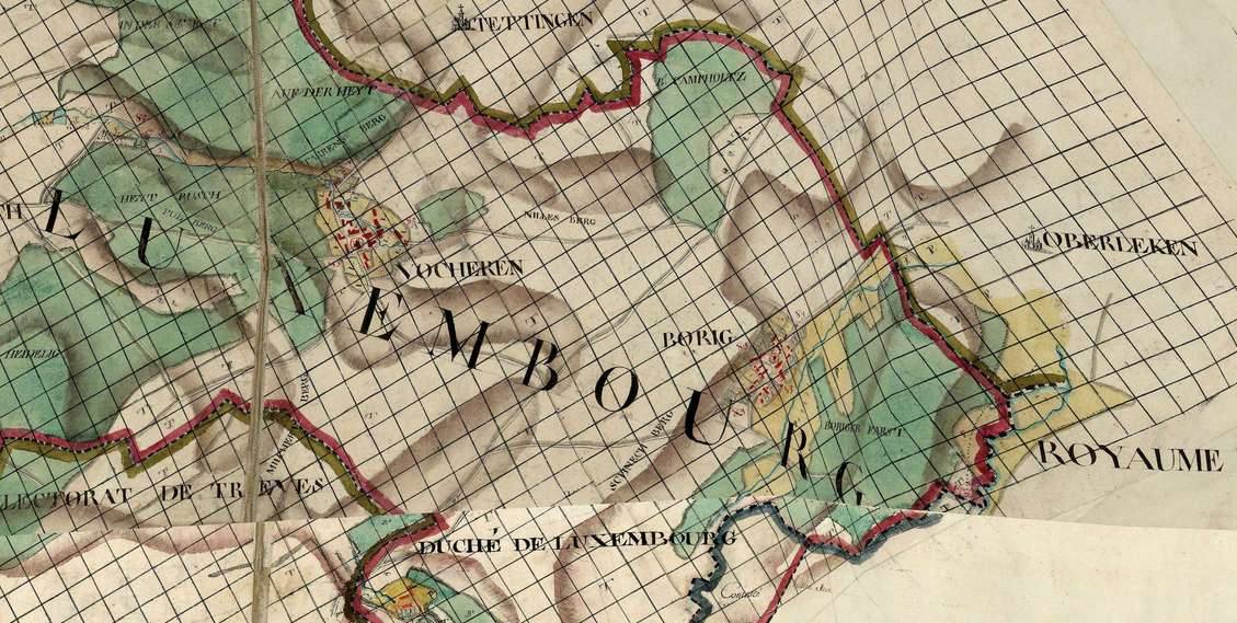 Territoriale Zugehörigkeit einiger Orte der Grenzregion.